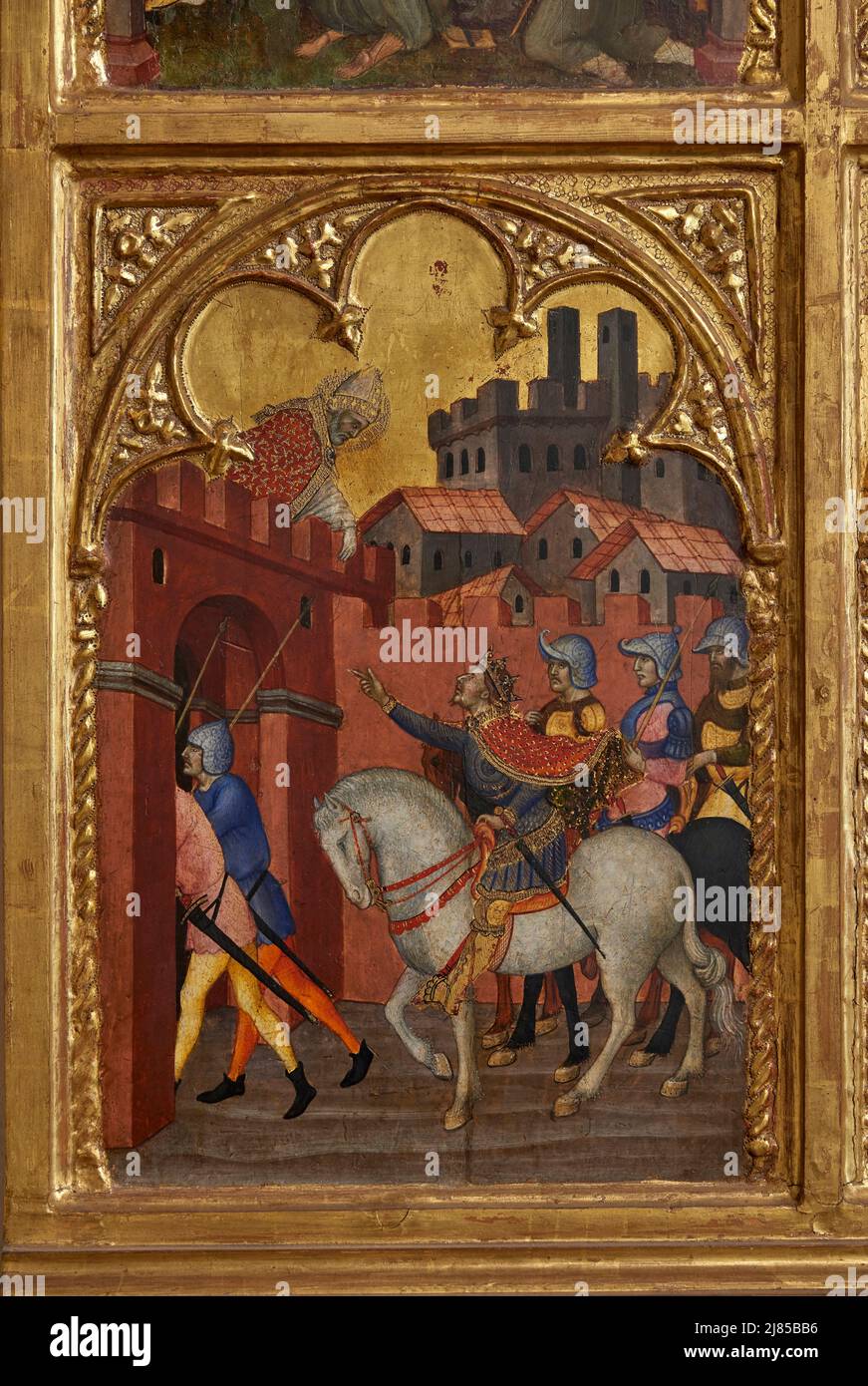 Episodio della vita di San Gimignano  - tempera su tavola - Taddeo di Bartolo  - 1401 - San Gimignano (Si) ,Italia,Pinacoteca Civica Stock Photo