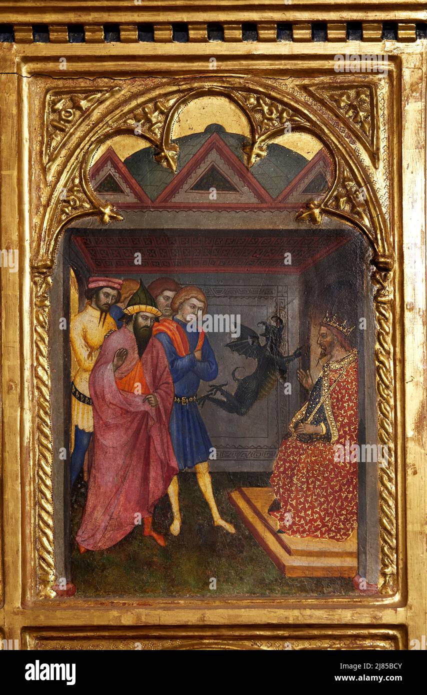 Episodio della vita di San Gimignano  - tempera su tavola - Taddeo di Bartolo  - 1401 - San Gimignano (Si) ,Italia,Pinacoteca Civica Stock Photo