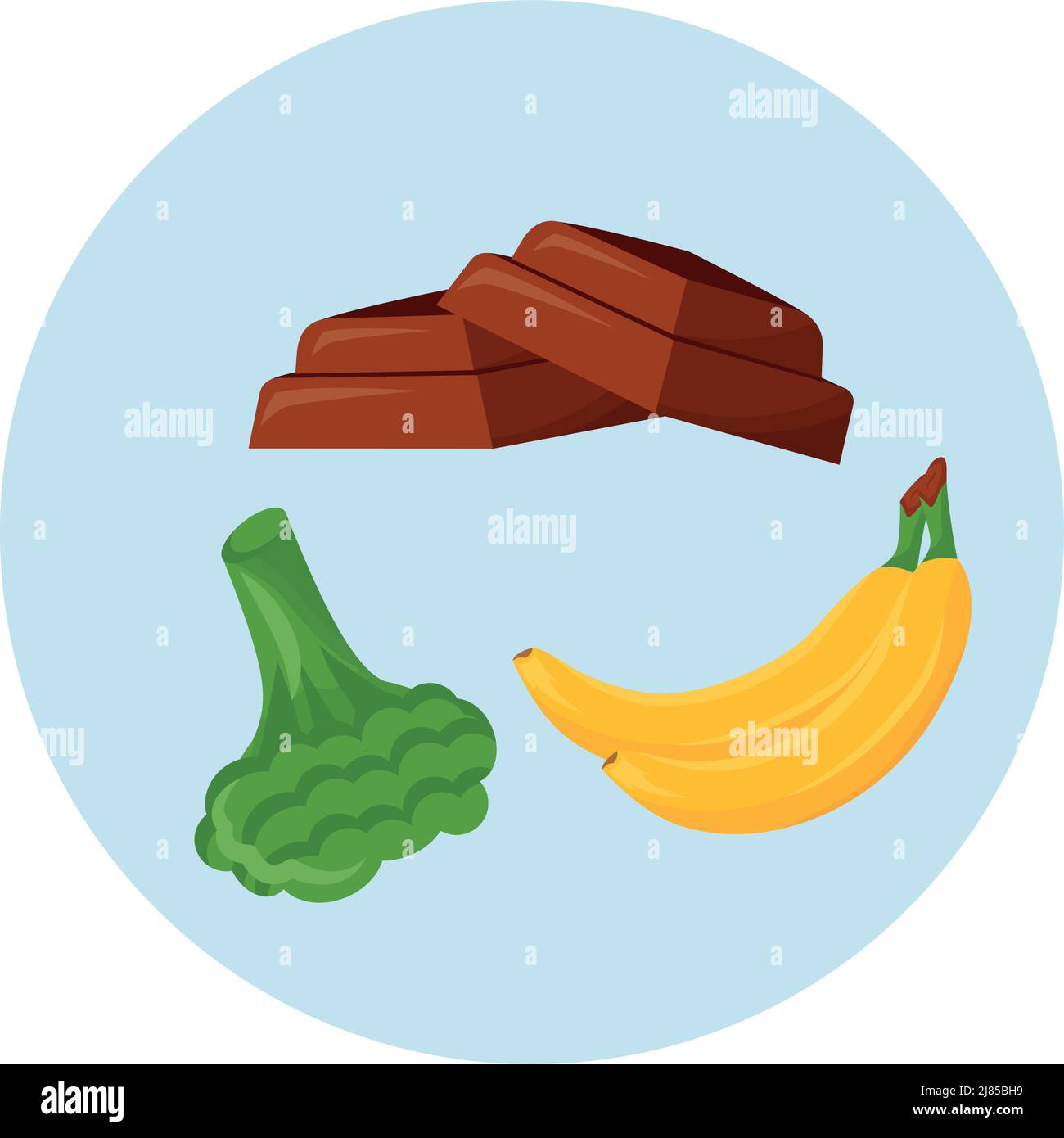 Vitamin B6 sources semi flat color vector objects icon Stock Vector