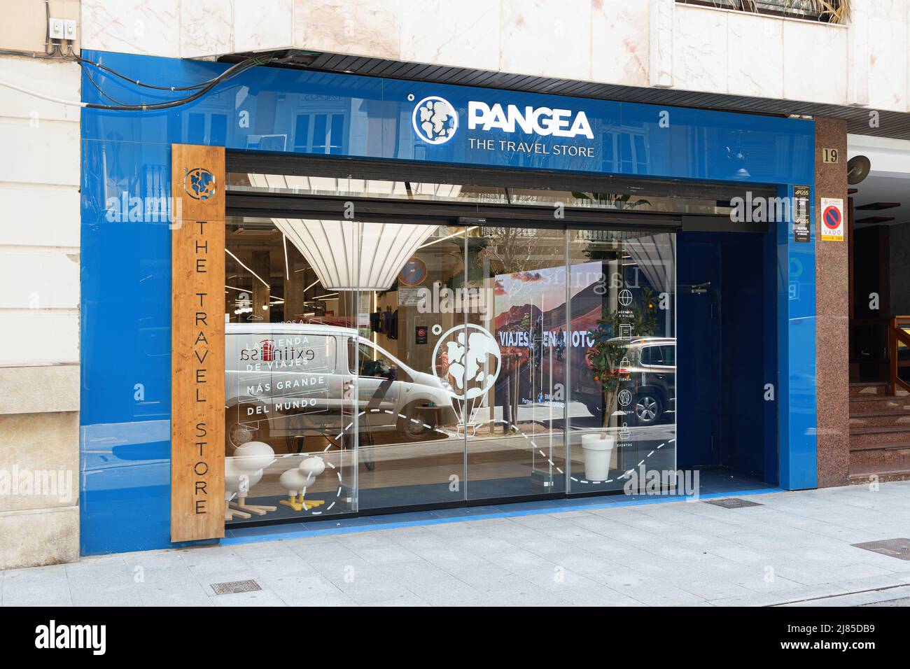 VALENCIA, SPAIN - MAY 05, 2022: Pangea is a Spanish travel agency chain Stock Photo