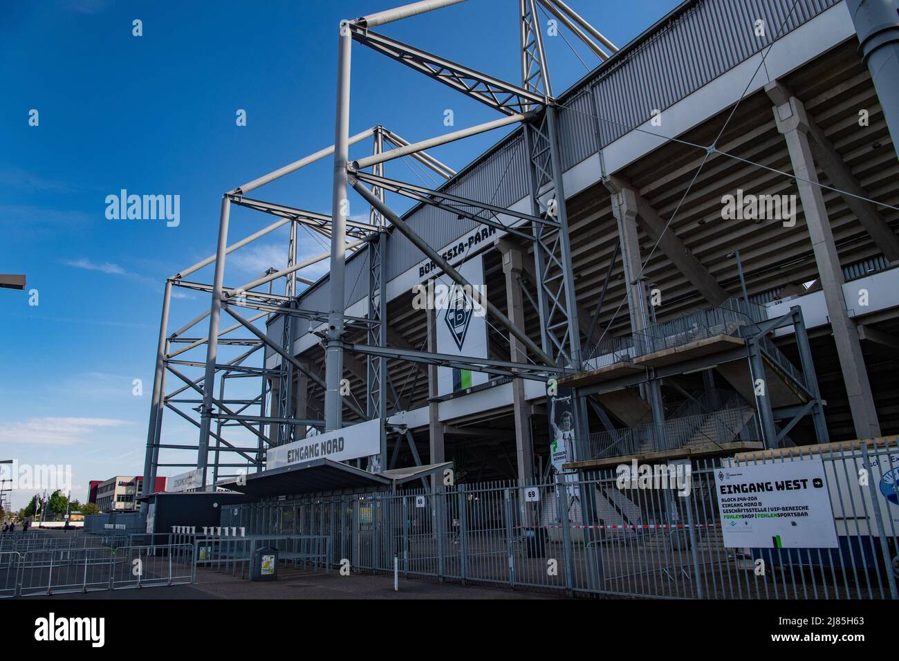MONCHENGLADBACH, GERMANY - MAY 11 2022: Football arena Borussia-Park, home stadium of Borussia Monchengladbach Stock Photo
