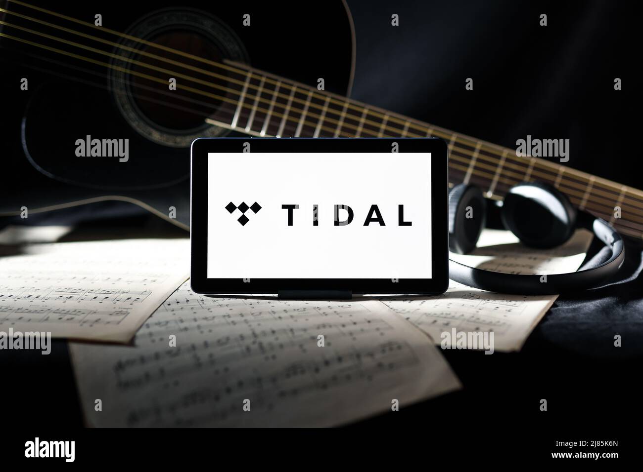 Tidal editorial. Illustrative photo for news about Tidal a subscriptionbased music, podcast