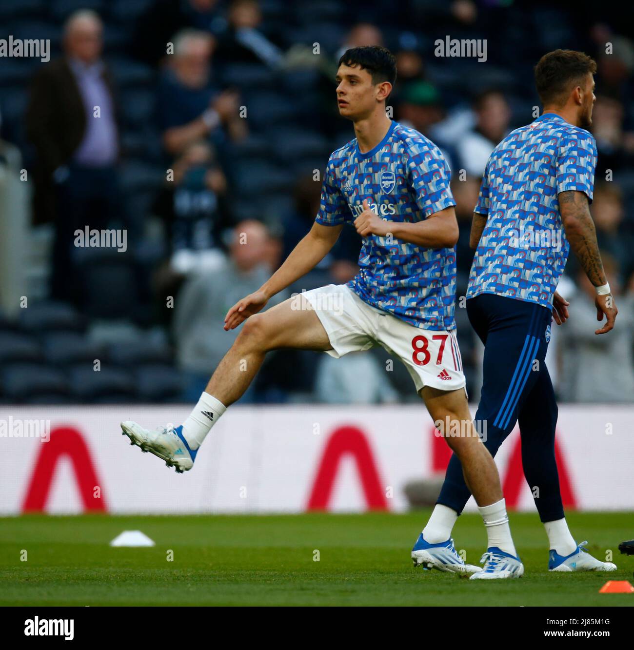 LONDON, England - MAY 12: Charlie Patino of Arsenal during the pre ...