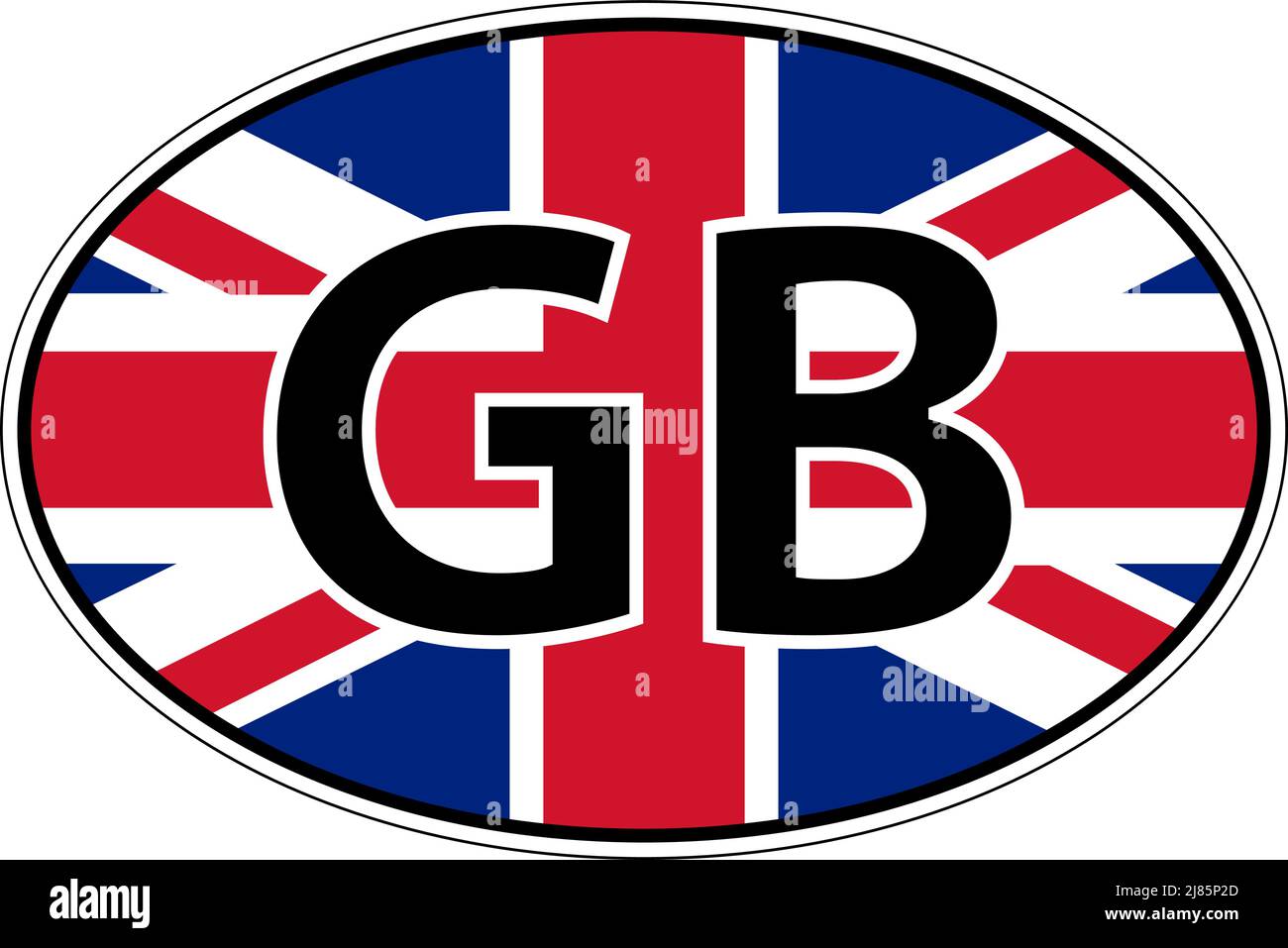 United Kingdom Great Britain Northern Ireland GB flag sticker car Stock Vector
