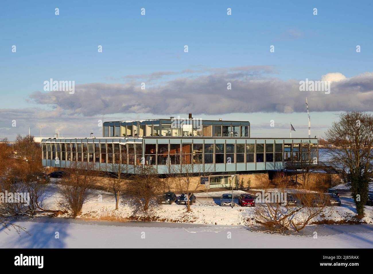 The Langelinie Pavilion (designed by Eva & Nils Koppel, 1958) at Kastellet, winter; Copenhagen, Denmark Stock Photo