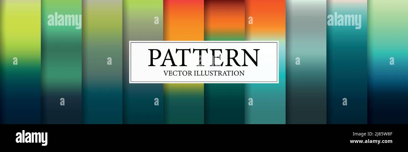 Set of 10 different gradient texture backgrounds - Vector illustration Stock Vector