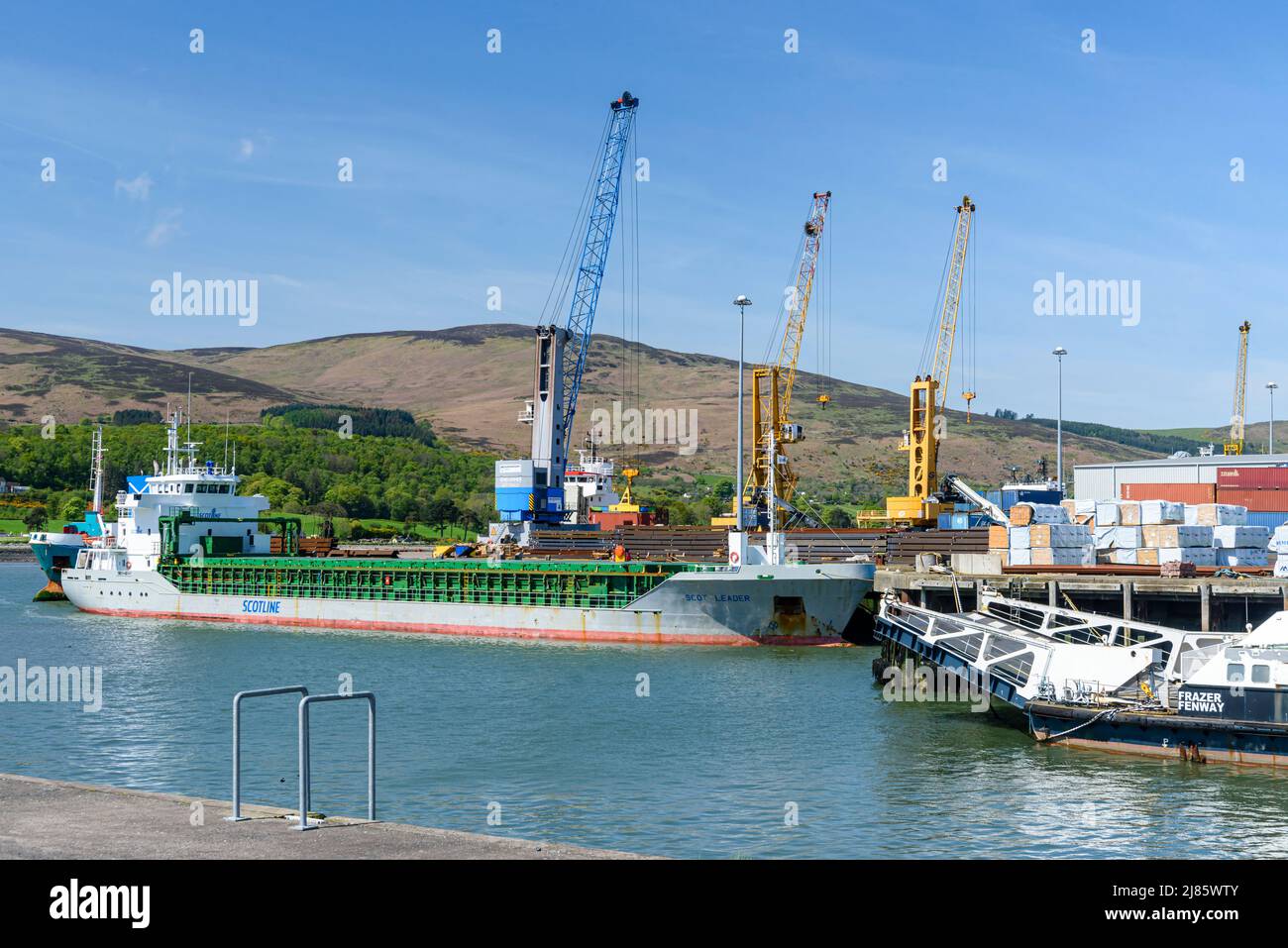 Warrenpoint harbour, the second largest commercial port in Northern Ireland Stock Photo