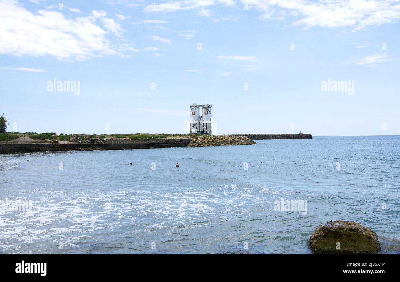 Loading and unloading dock in Vallcarca, Sitges, Barcelona, Catalunya