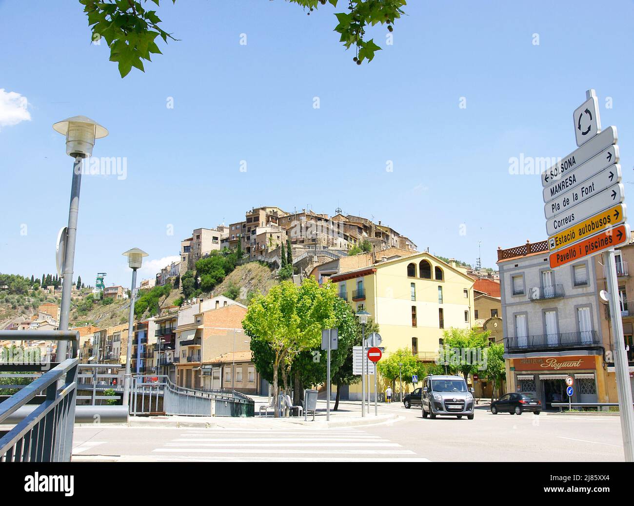 Panoramic of Suria, Barcelona, Catalunya, Spain, Europe Stock Photo