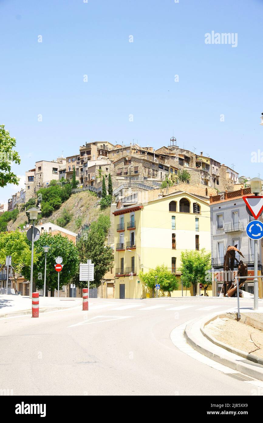 Panoramic of Suria, Barcelona, Catalunya, Spain, Europe Stock Photo