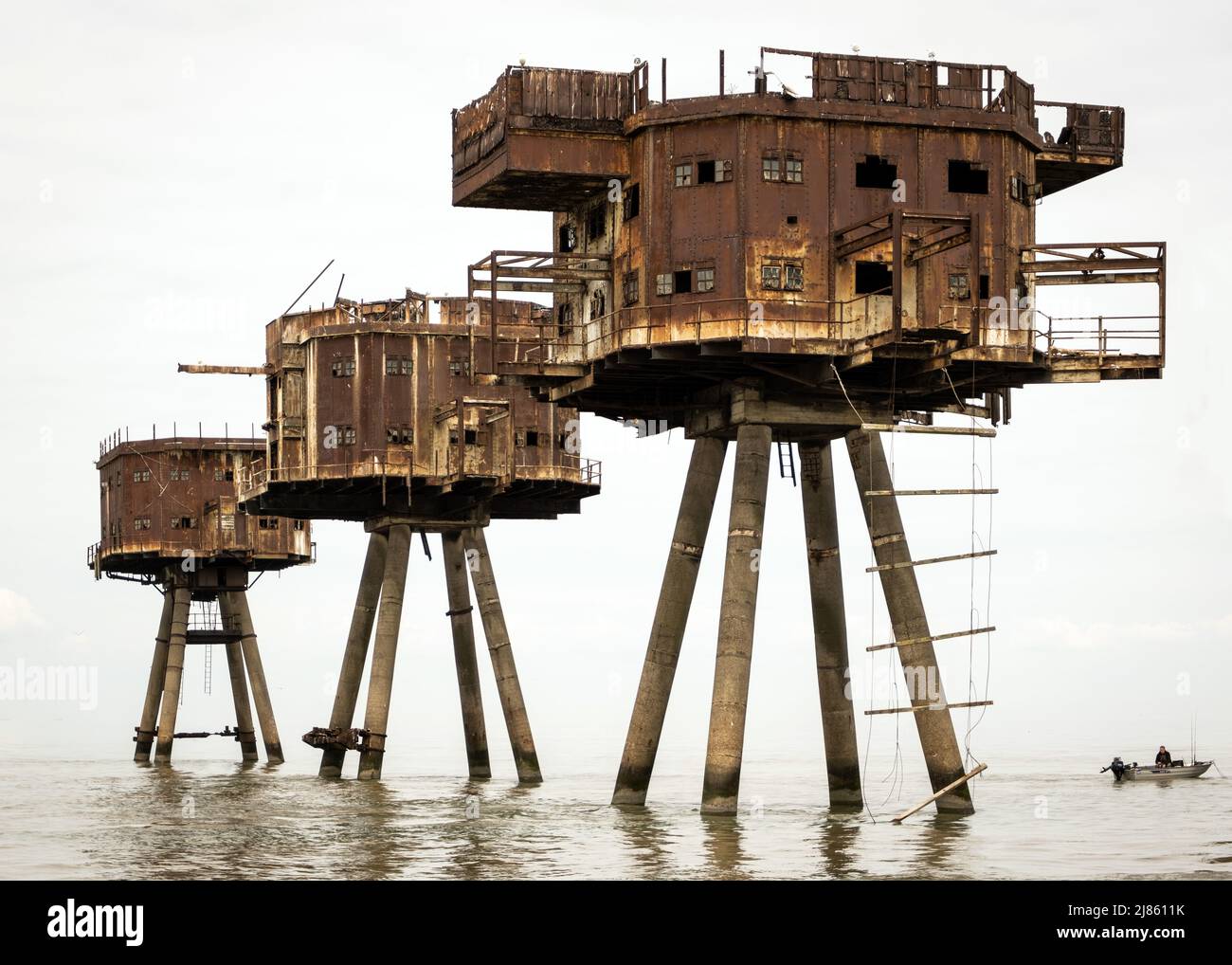 Red Sands Forts in the Thames Estuary Stock Photo
