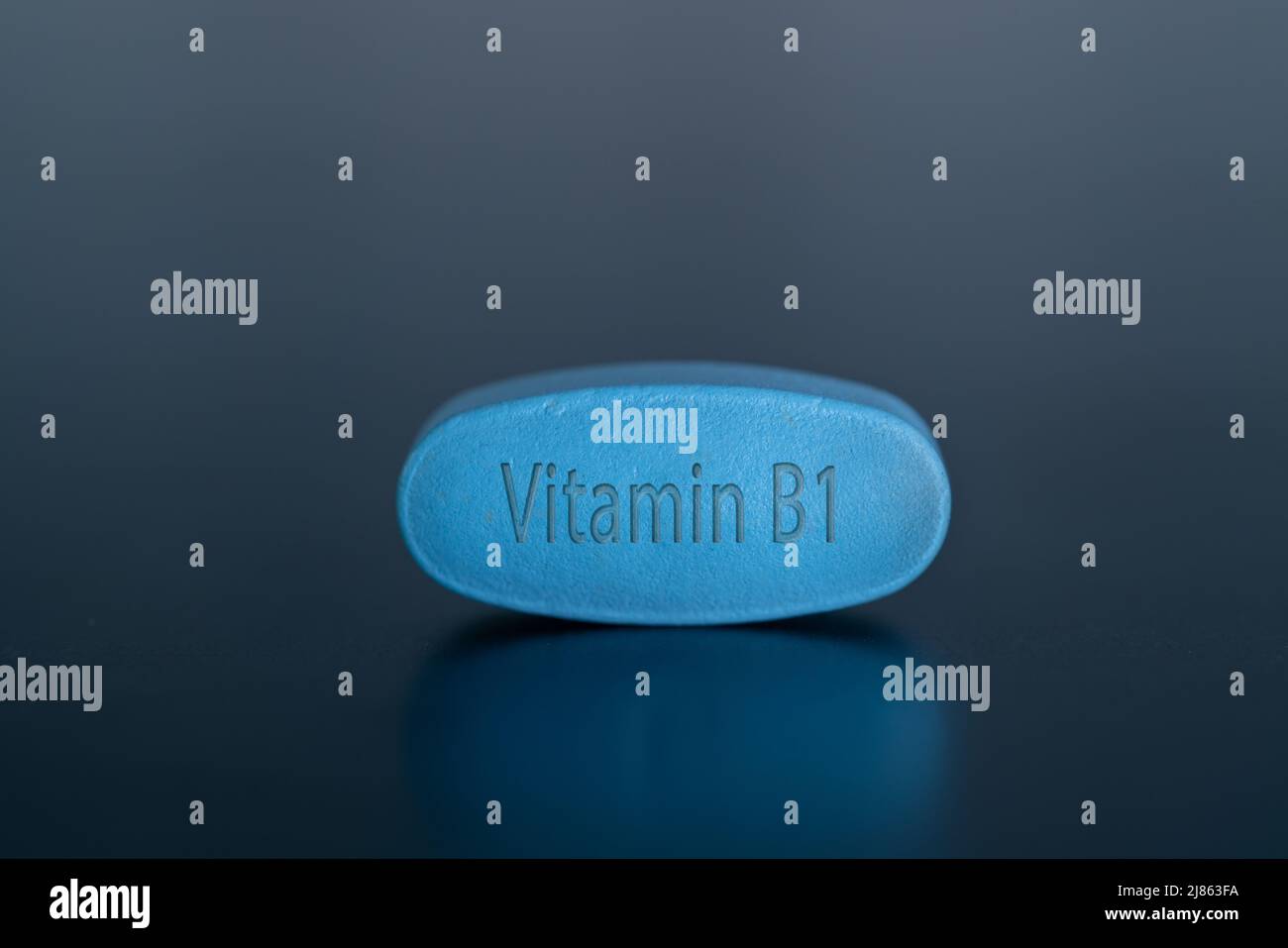Vitamin B1 Pills. Thiamin, vitamin B1 helps turn the food. Thiamin is