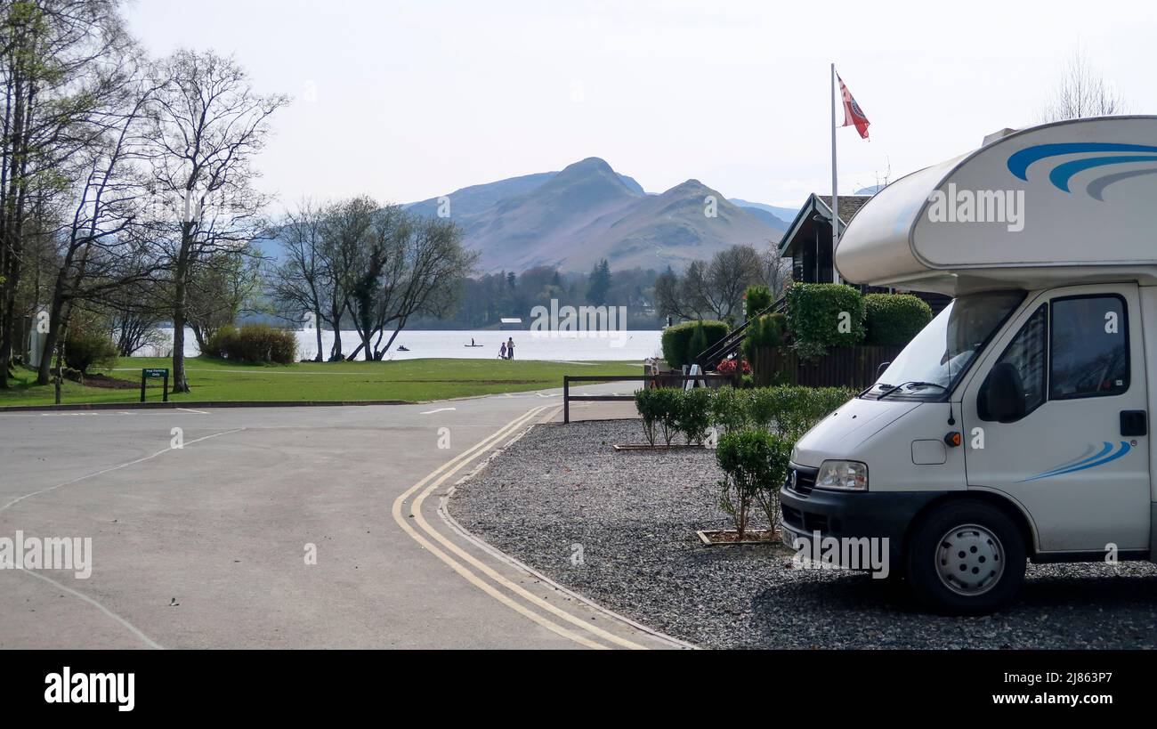 Keswick Camping and Caravanning Club campsite Lake District Stock Photo