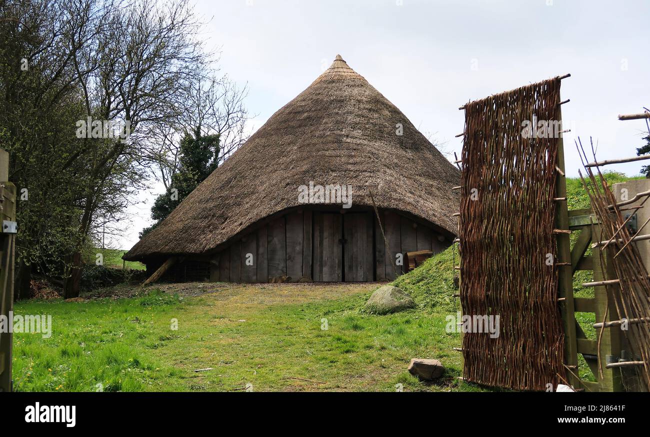 Iron Age Roundhouse reconstruction Whithorn Scotland Stock Photo Alamy