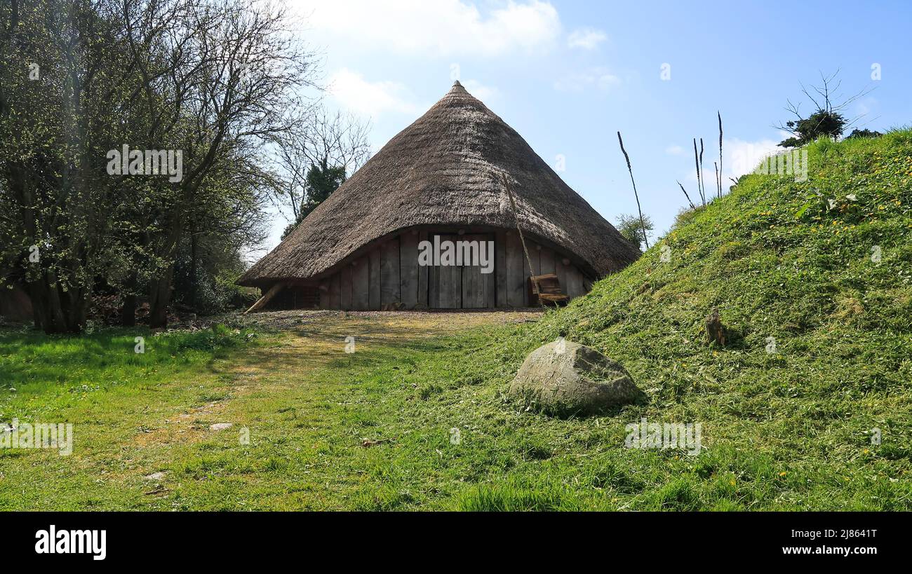 Iron Age Roundhouse reconstruction Whithorn Scotland Stock Photo Alamy