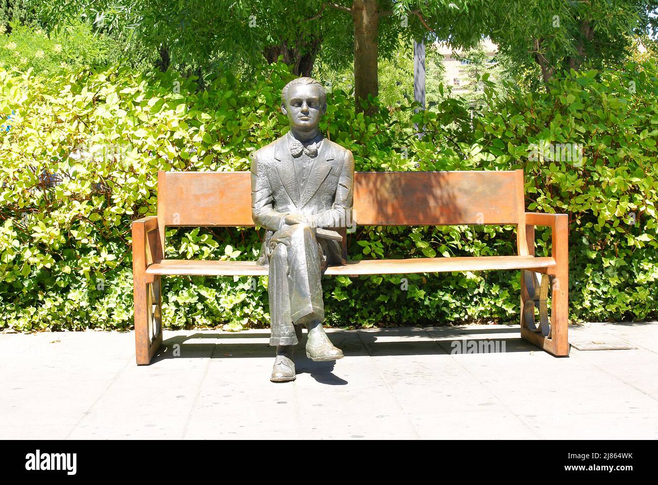 Sculpture tribute to Federico García Lorca, Granada, Spain, Europe, Stock Photo