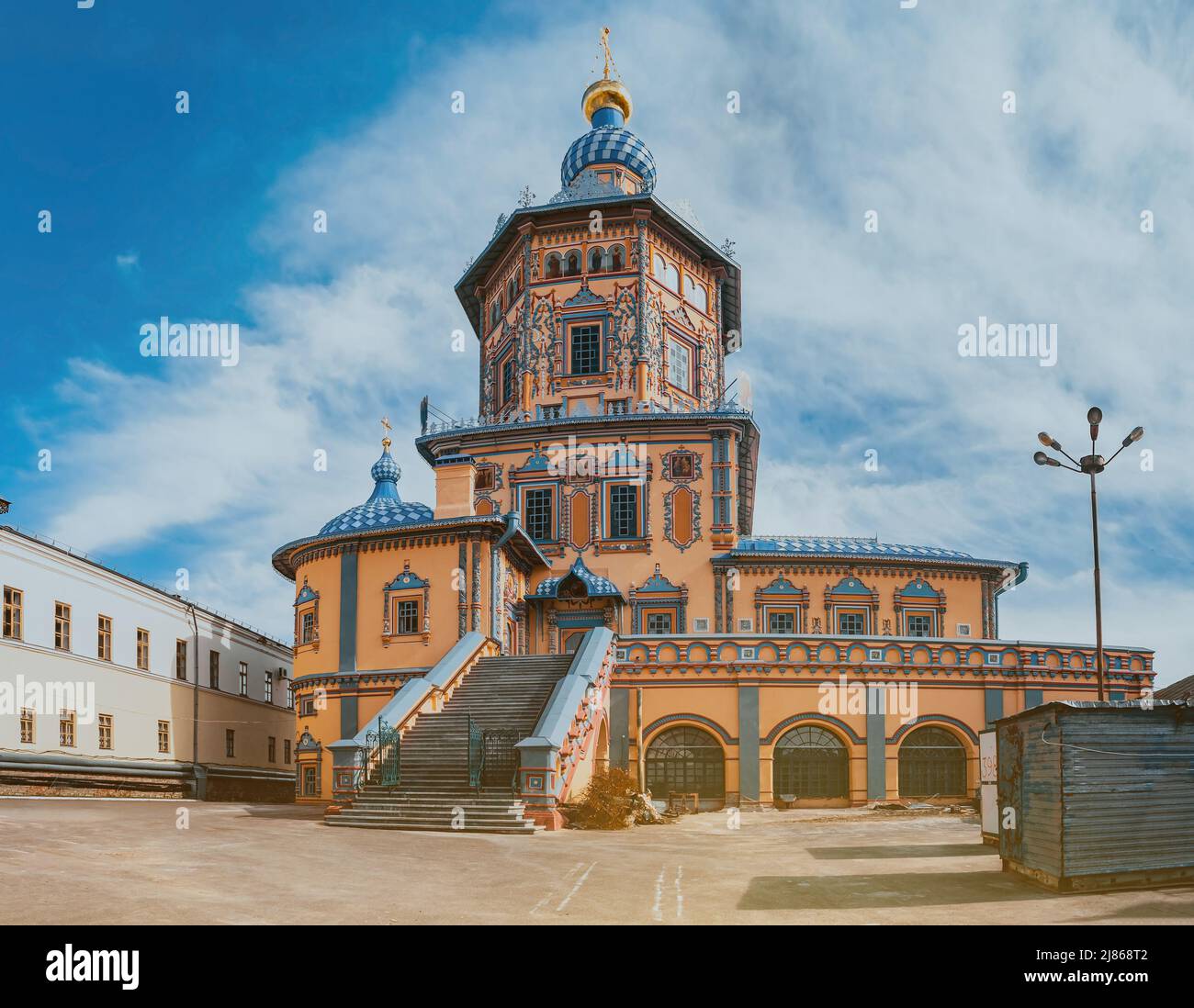 Saints Peter and Paul Cathedral or Petropavlovsky Cathedral. Kazan, Tatarstan Republic, Russia. Orthodox church in baroque style. Kazan architectural landmark Stock Photo