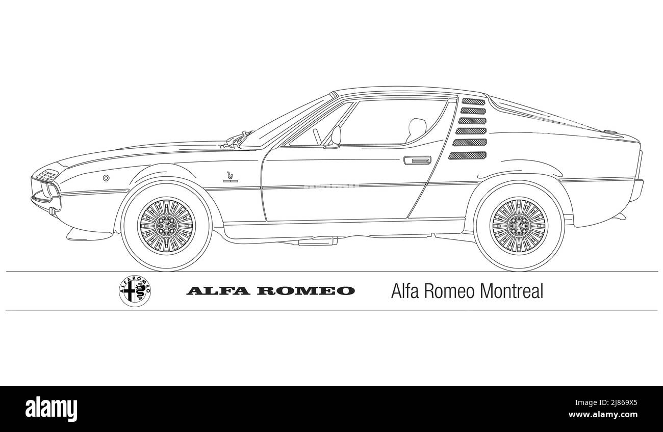 Alfa Romeo Classic Racing Car Cut Out Stock Images & Pictures - Alamy