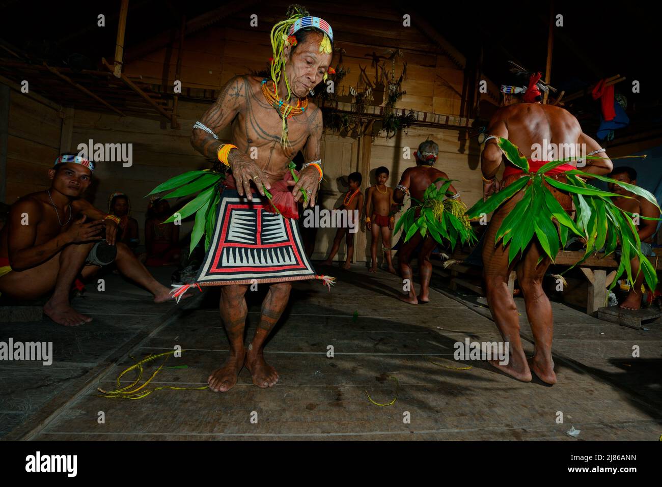 Ritual dance of Sikere (medicine men), Mentawai people, Siberut ...