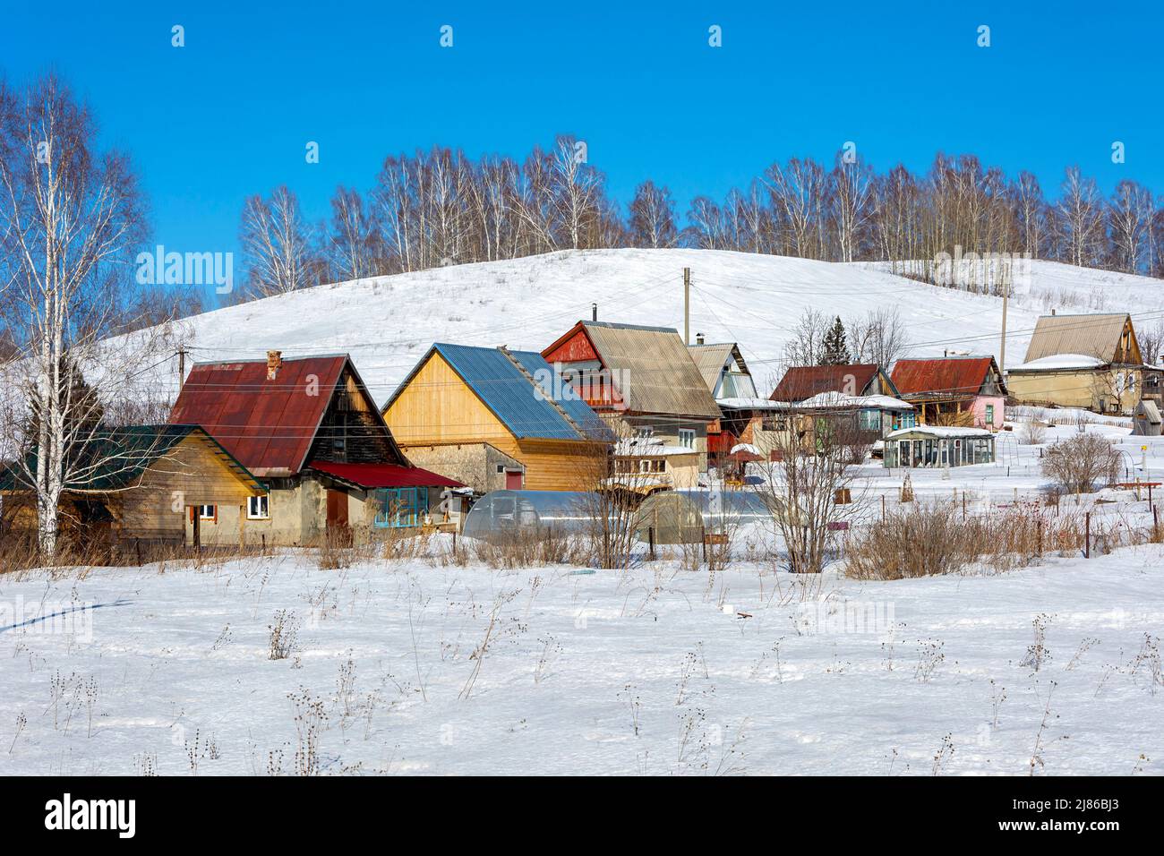 The village of the garden partnership near the city of Kemerovo, Kemerovo region-Kuzbass Stock Photo