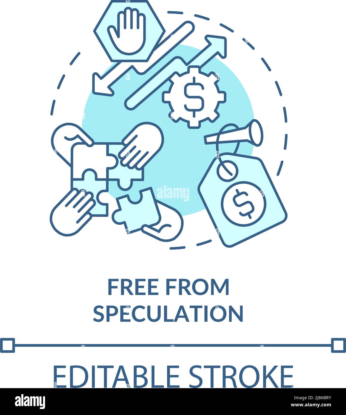 Free from speculation turquoise concept icon Stock Vector Image & Art Alamy