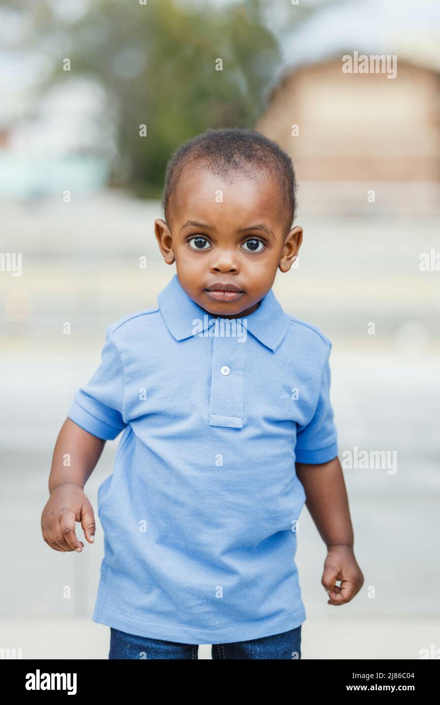 surprised black baby