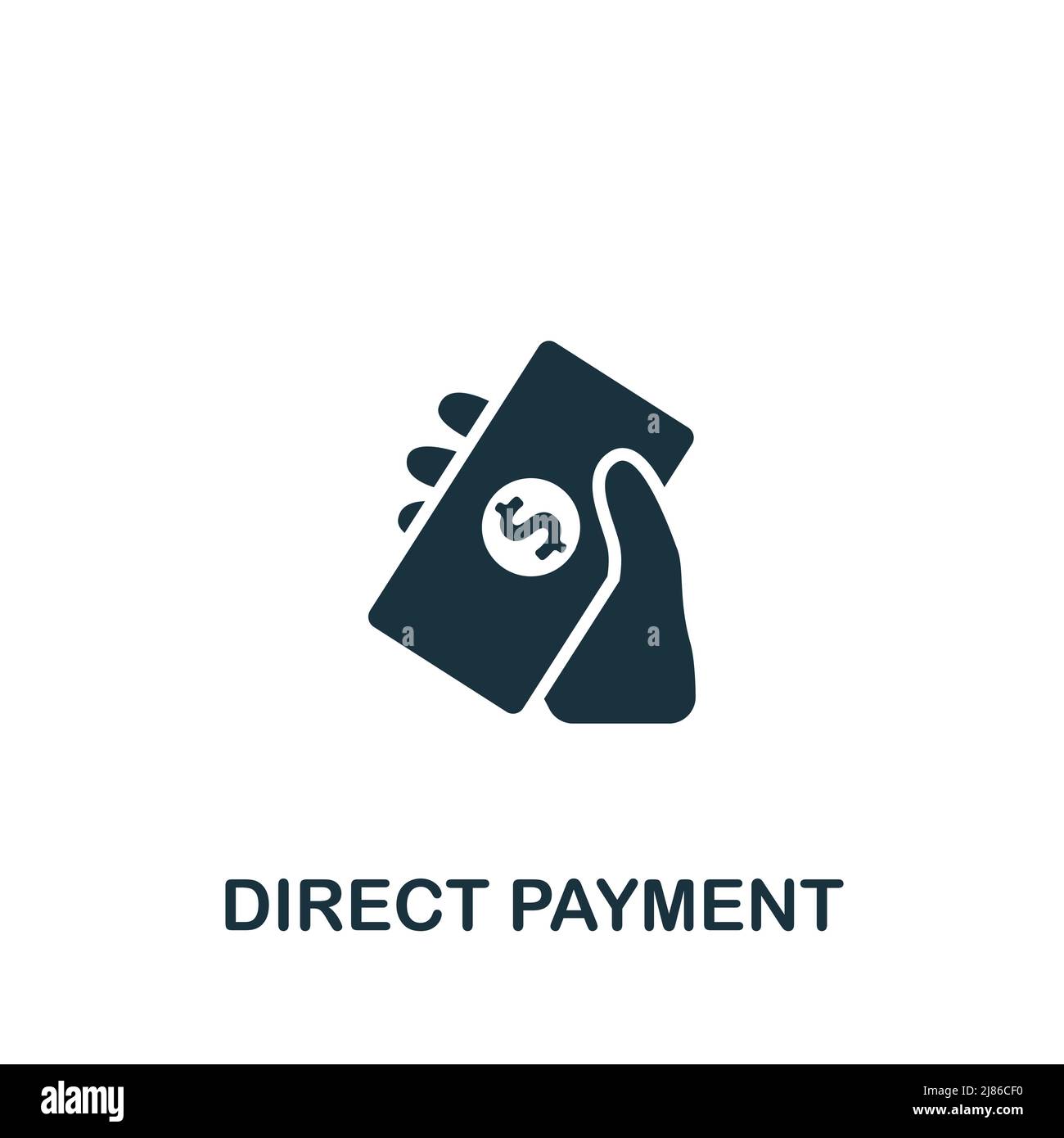 Direct Payment icon. Monochrome simple Fintech Industry icon for templates, web design and infographics Stock Vector