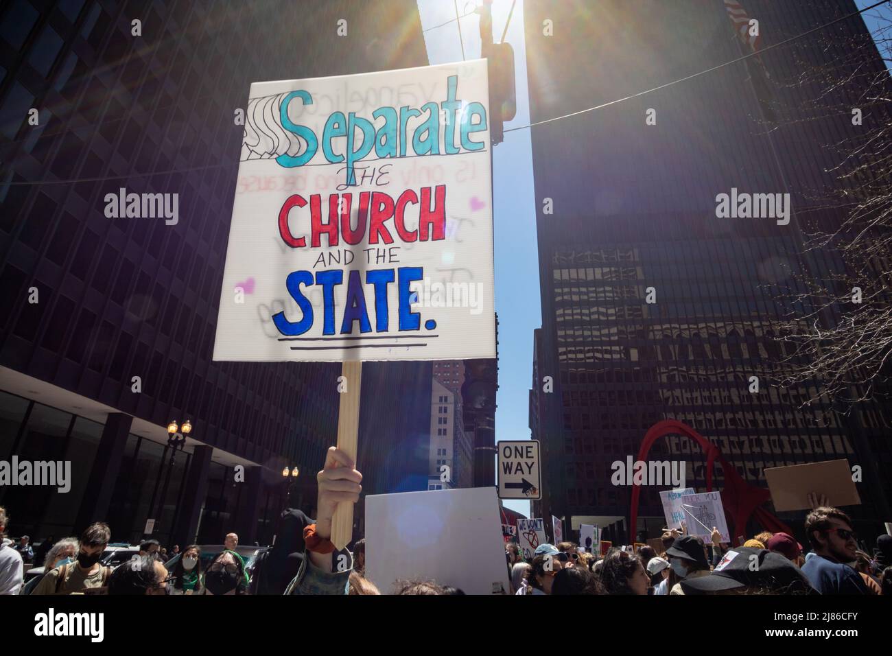 Pro-Choice rally in Chicago's Federal Plaza with a march through the ...