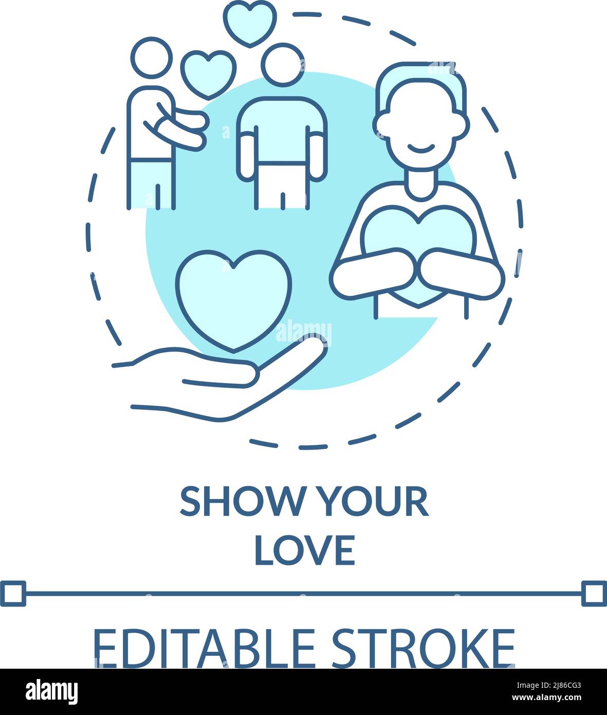 Show your love turquoise concept icon Stock Vector Image & Art - Alamy