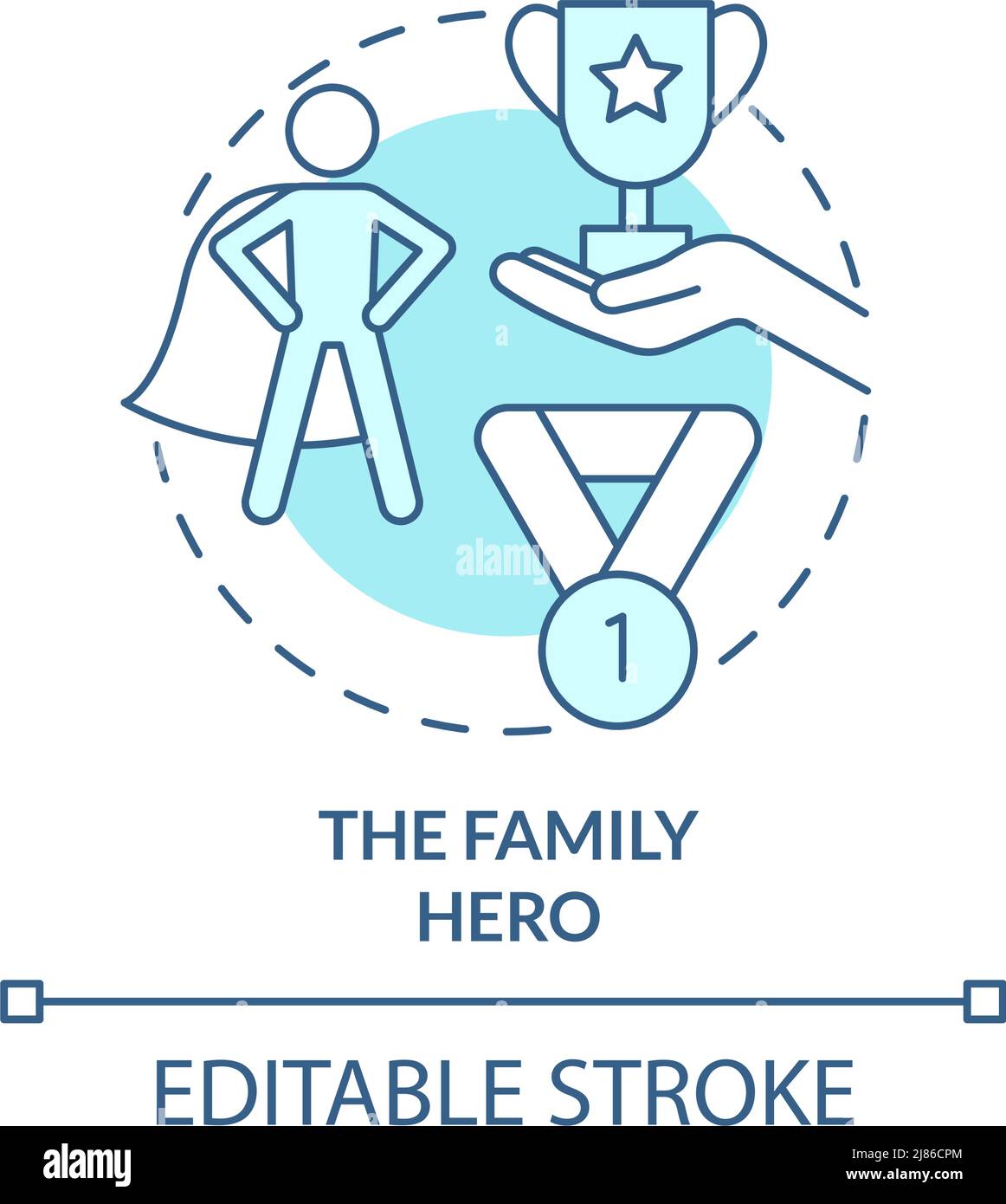 Family hero turquoise concept icon Stock Vector Image & Art - Alamy