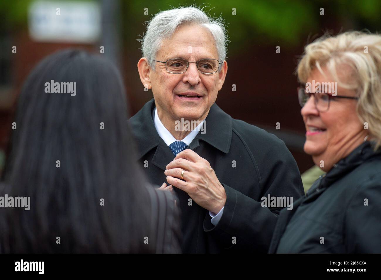 U.S. Attorney General Merrick Garland arrives at the National Law Enforcement Officers Memorial in honor of National Police Week in Washington, U.S., May 13, 2022.   Bonnie Cash/Pool via REUTERS Stock Photo