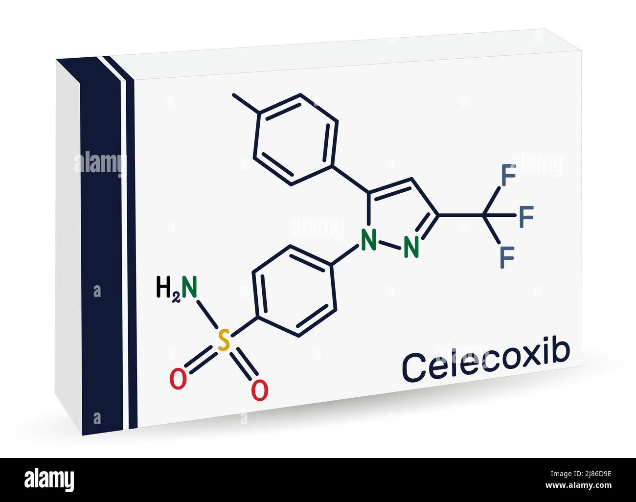 Celecoxib molecule. It is COX2 inhibitor and nonsteroidal anti