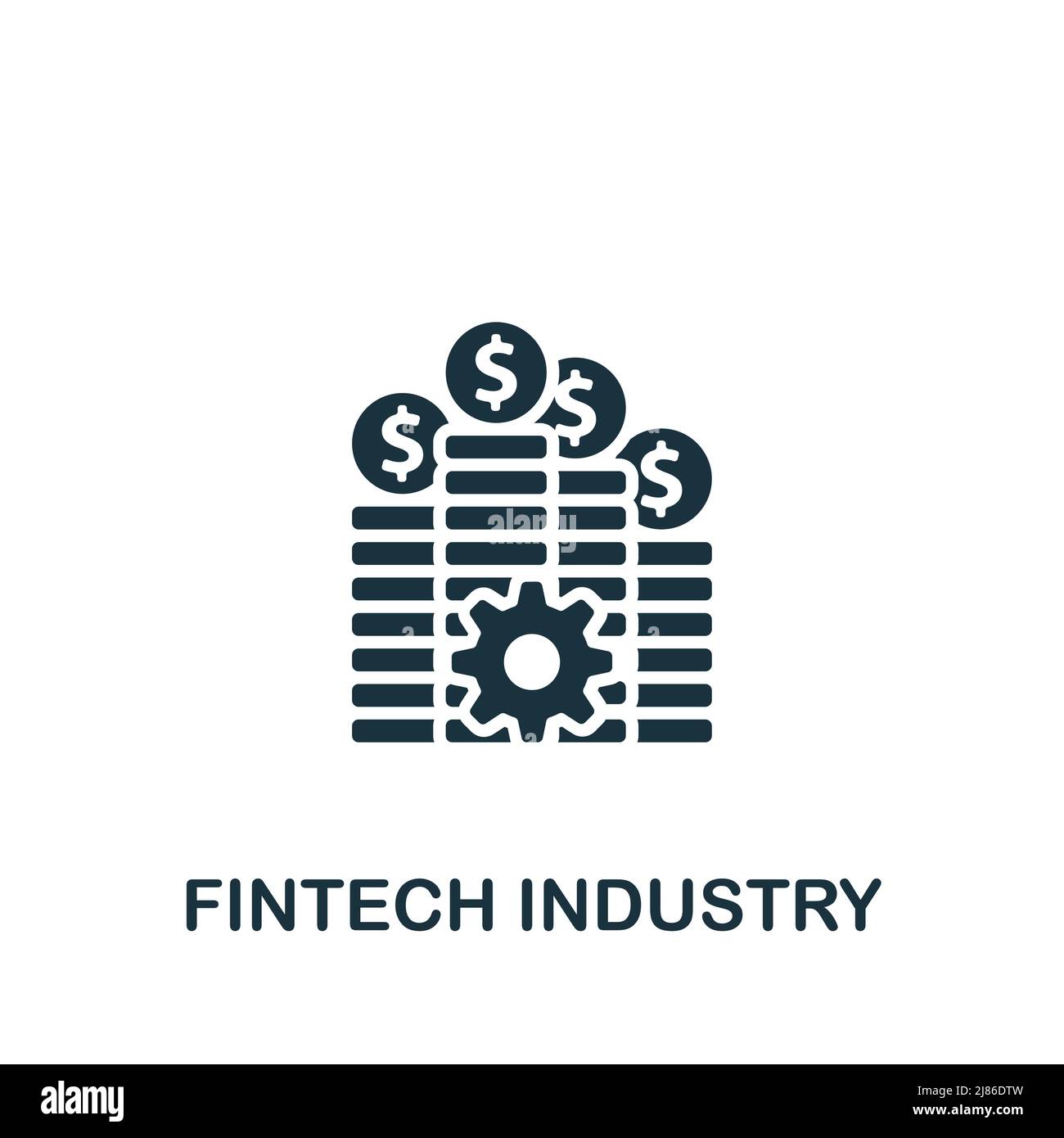 Fintech Industry icon. Monochrome simple Fintech Industry icon for ...