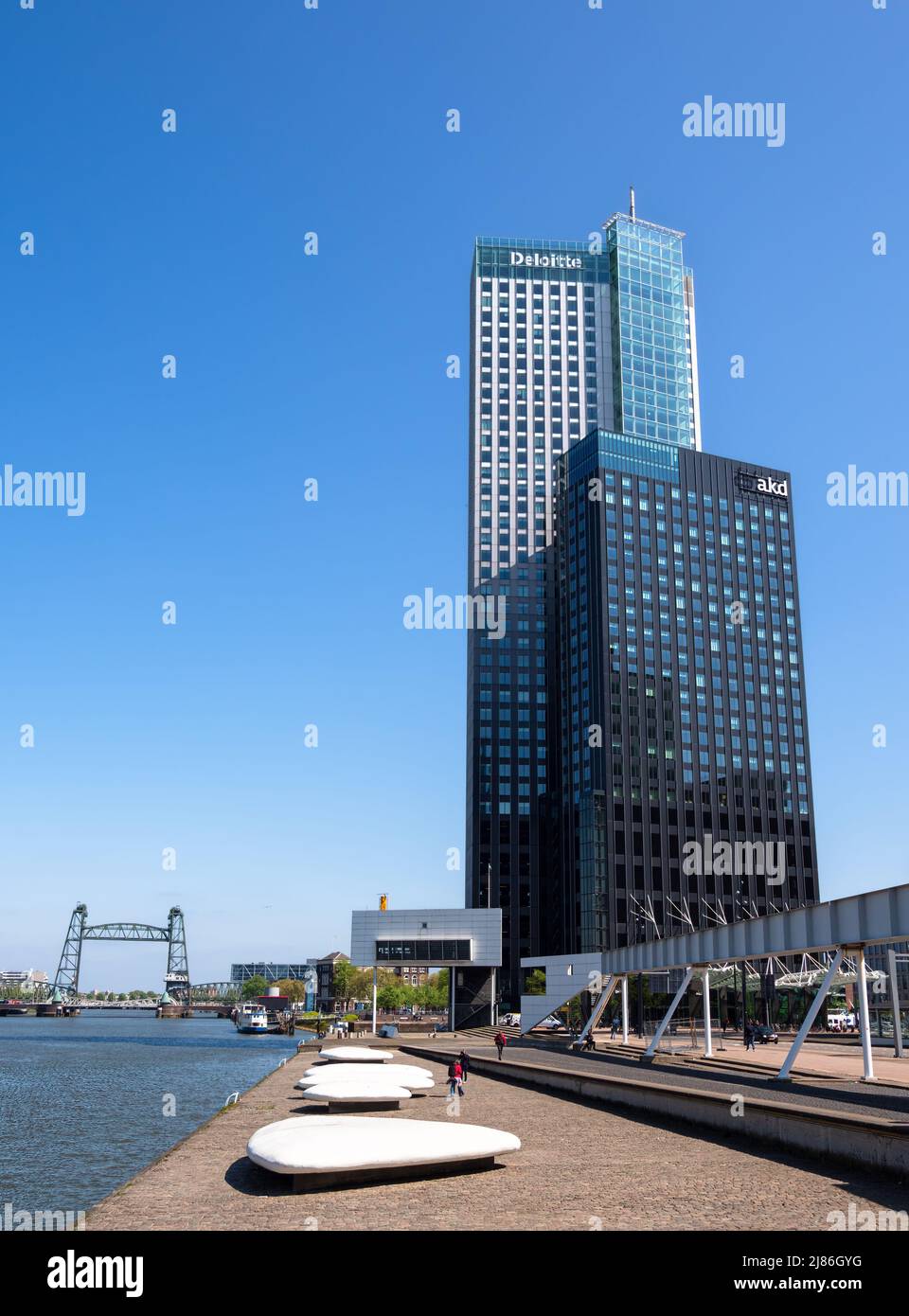 Rotterdam, Netherlands April 28, 2022 Office buildings and