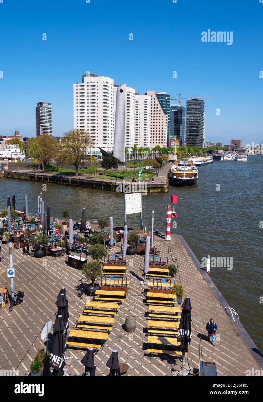 Rotterdam, Netherlands April 28, 2022 Cityscape of modern Rotterdam