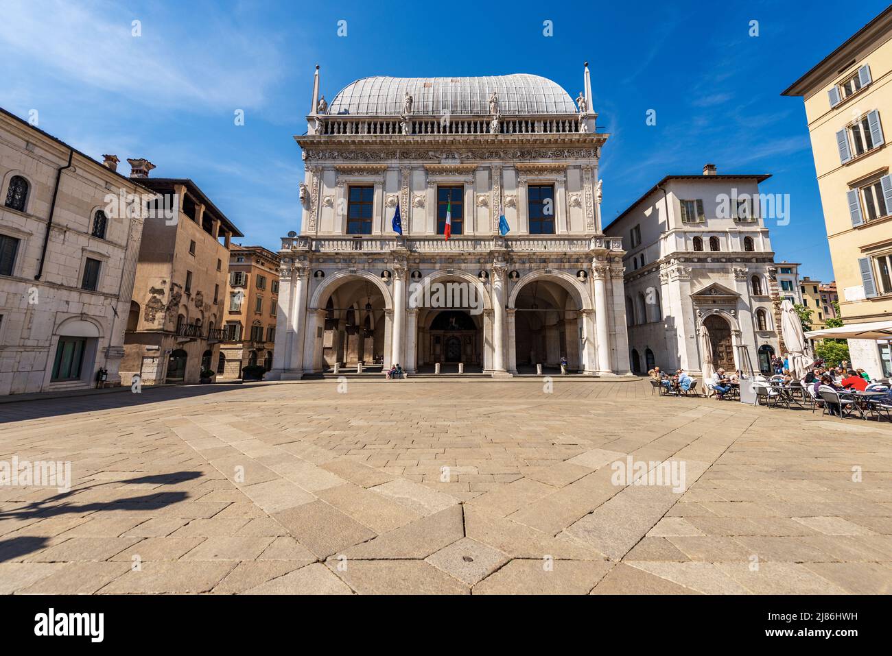 Brescia. Ancient Loggia Palace (Palazzo Della Loggia) In Renaissance ...