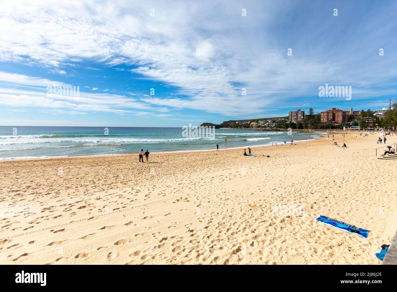 Autumn day at Manly Beach in Sydney, New South Wales,Australia Stock