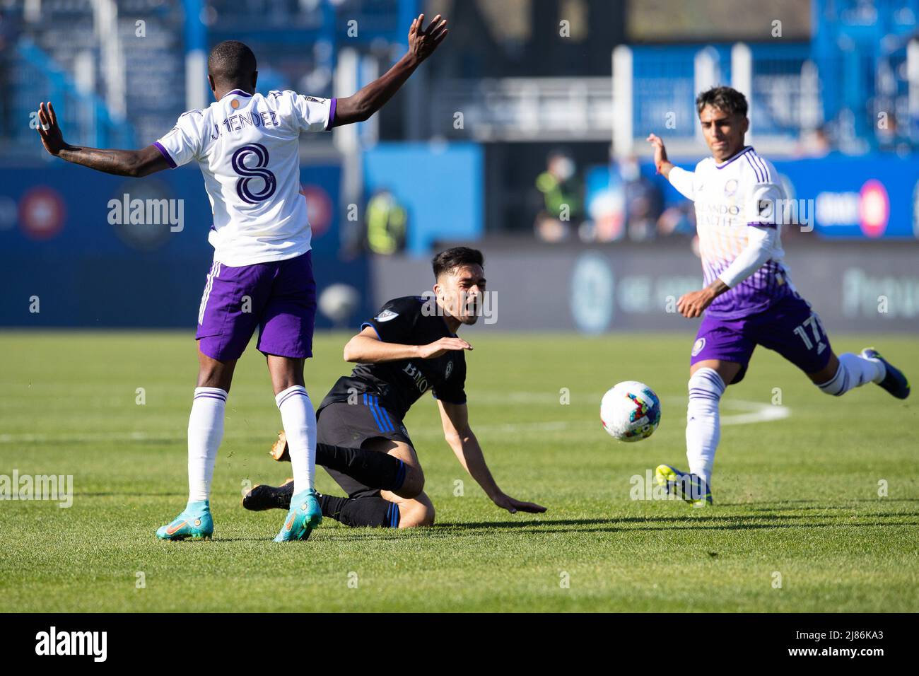 Montreal, Quebec. 07th May, 2022. Action during the MLS match between Orlando City and CF Montreal held at Saputo Stadium in Montreal, Quebec. Daniel Lea/CSM/Alamy Live News Stock Photo