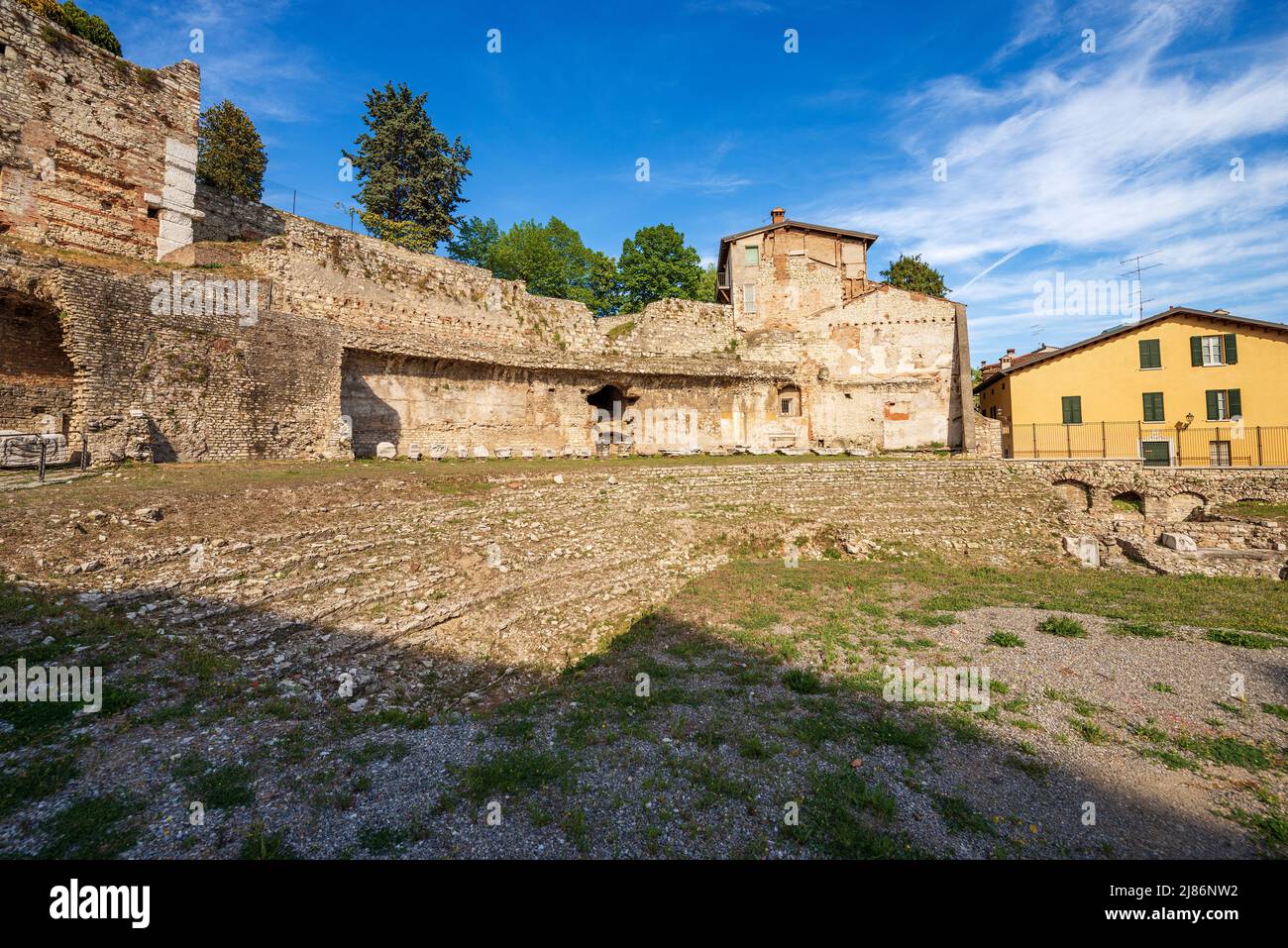 old-ruins-of-the-roman-theatre-or-amphitheater-in-brescia-downtown-near