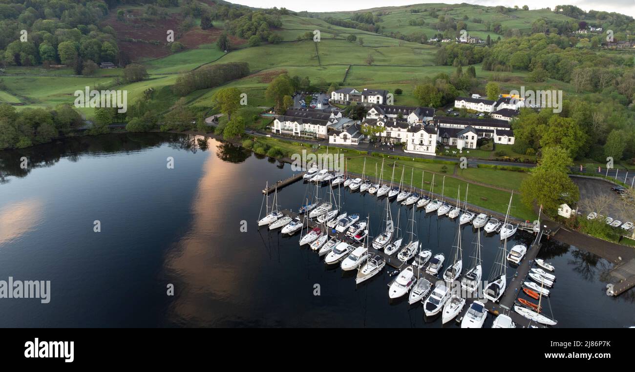 Windermere is a large lake in Cumbria’s Lake District National Park, northwest England Stock Photo