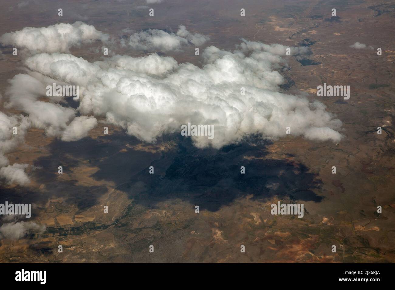 Aerial view of huge cloud over Central Turkey. Stock Photo
