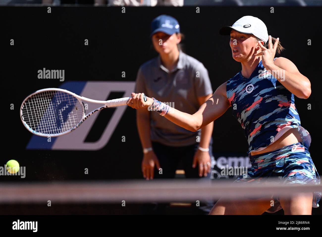 May 13, 2022, Rome, Italy: Iga Swiatek (POL) during the quarter finals  against Bianca Andreescu (CAN) of the WTA Master 1000 Internazionali BNL D' Italia tournament at Foro Italico on May 13, 2022. (