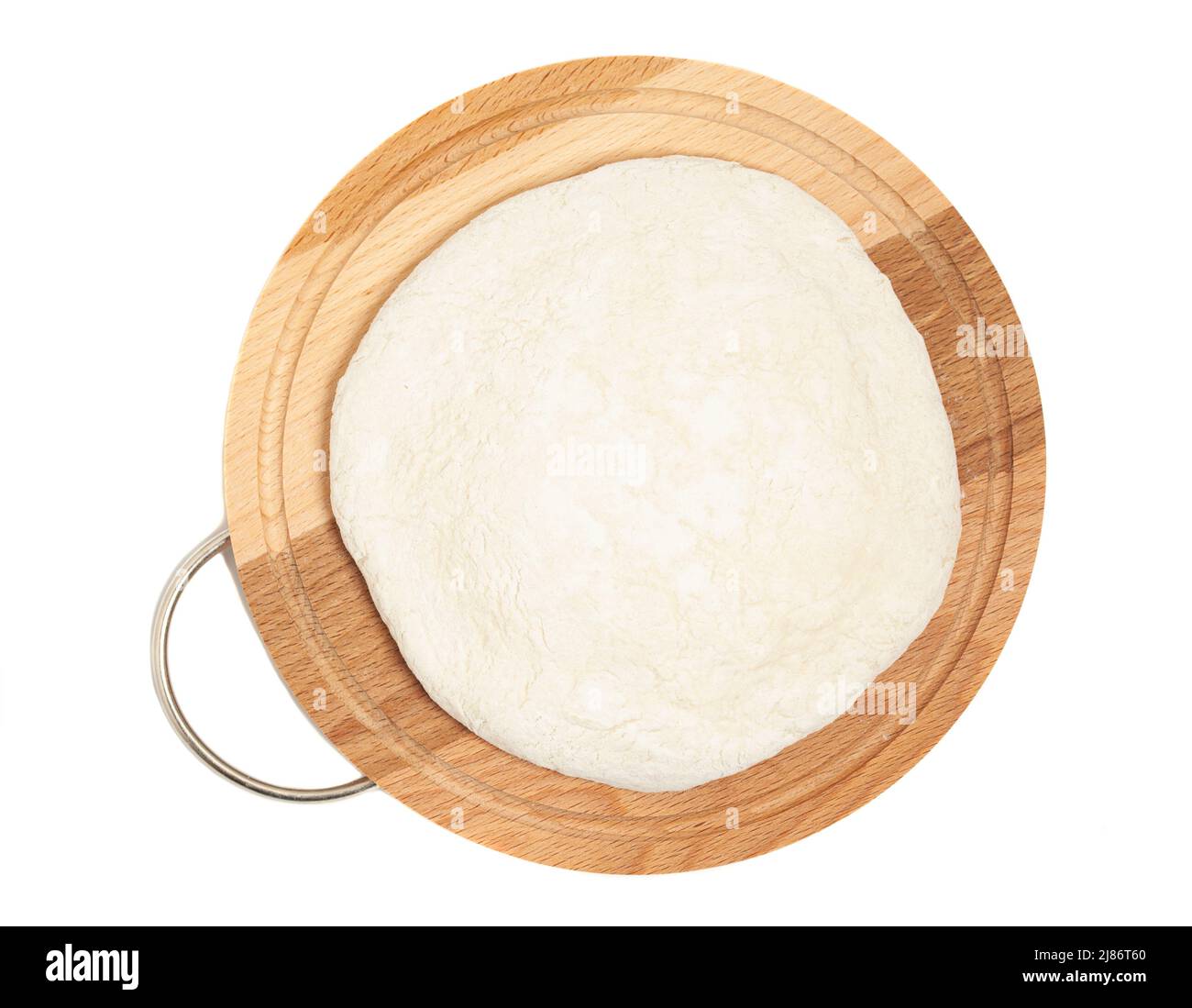 fresh yeast dough isolated on white background,top view Stock Photo - Alamy