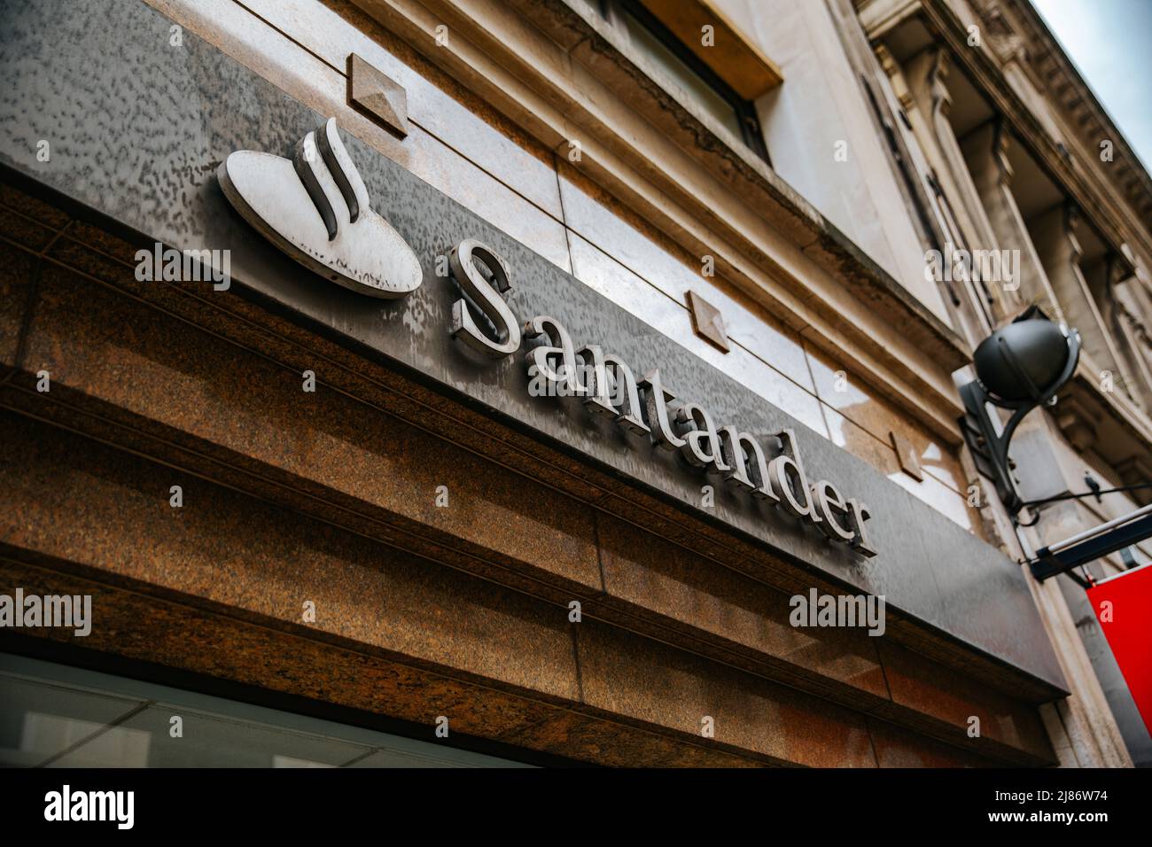 Santander Bank Branch, London Stock Photo