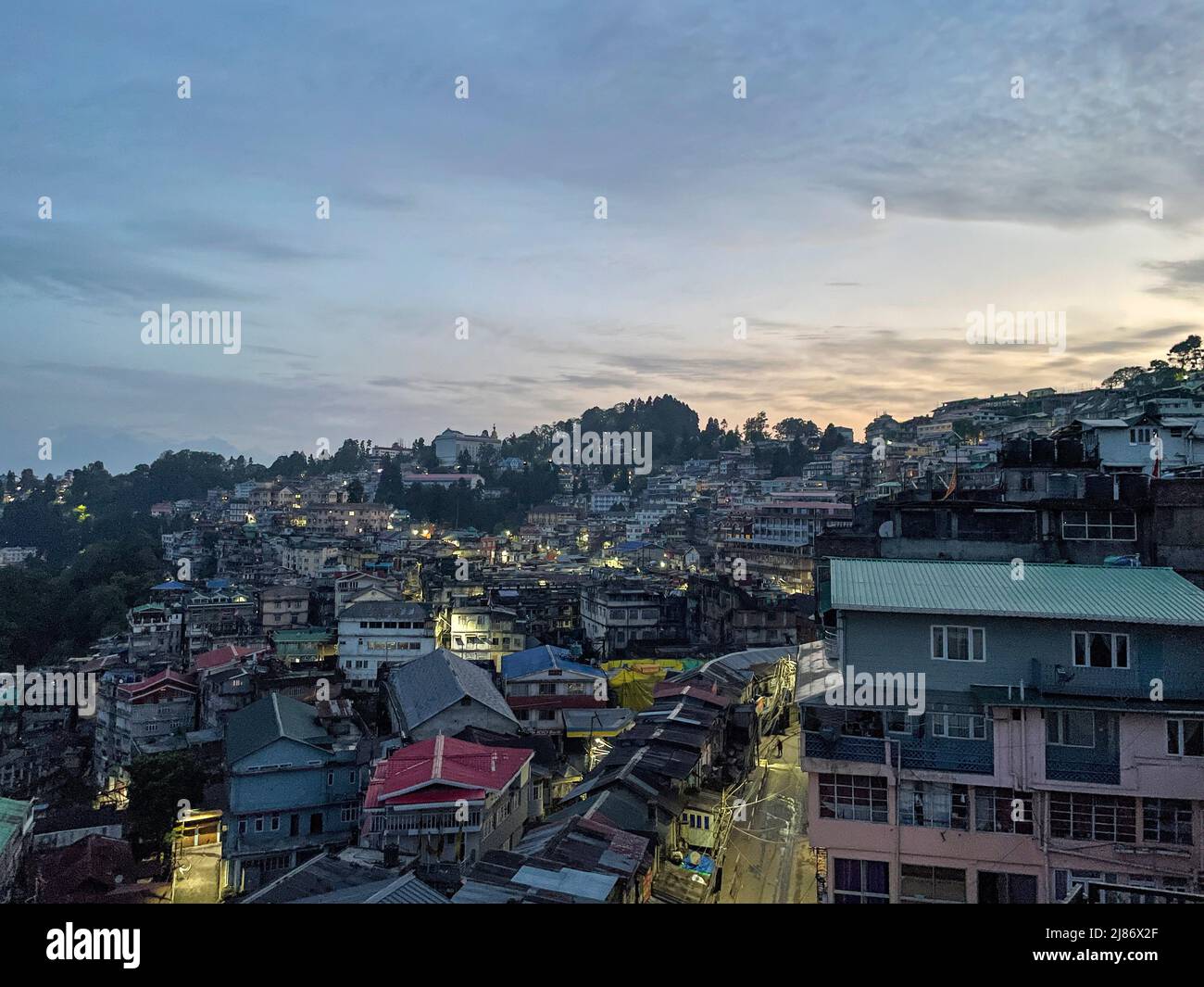 Darjeeling Himalaya Hill station in West Bengal India landscape Stock Photo