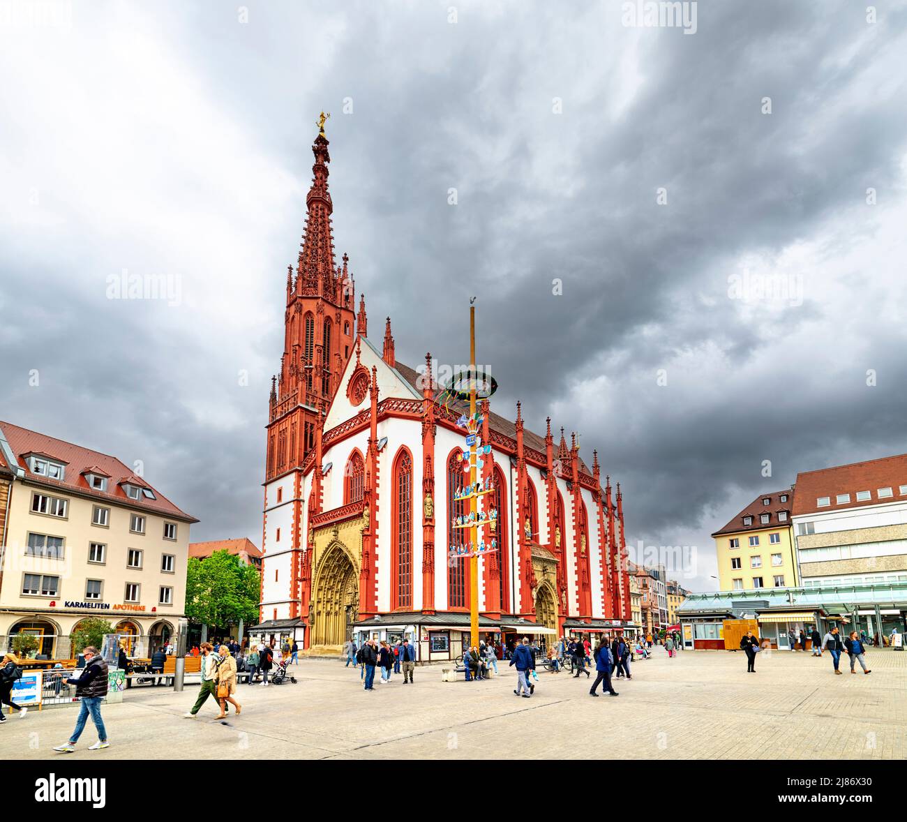 Germany Bavaria Romantic Road. Wurzburg. Marienkapelle Maria Chapel Stock Photo