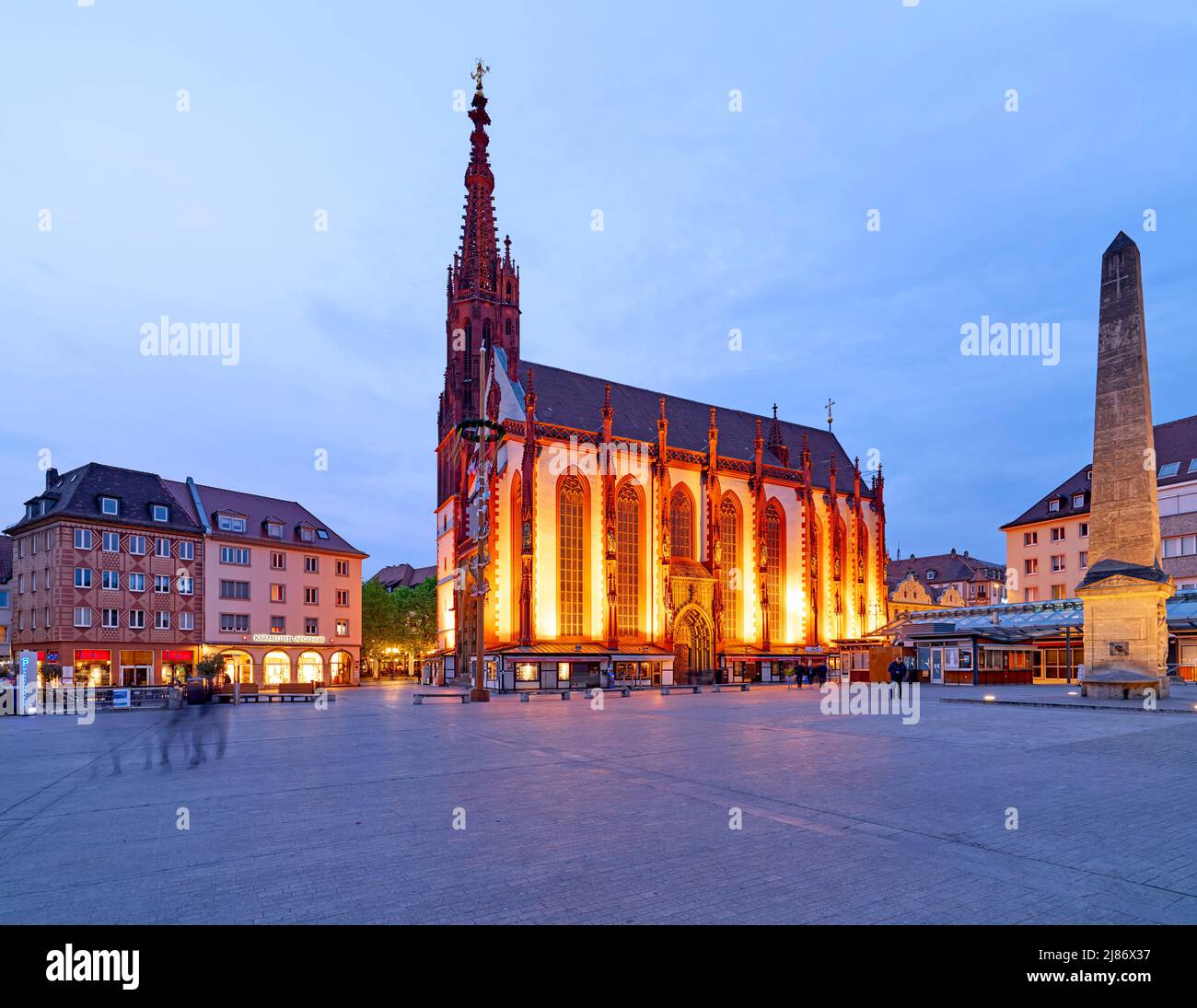 Germany Bavaria Romantic Road. Wurzburg. Marienkapelle Maria Chapel Stock Photo