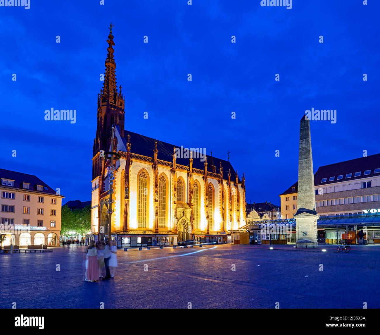 Germany Bavaria Romantic Road. Wurzburg. Marienkapelle Maria Chapel Stock Photo