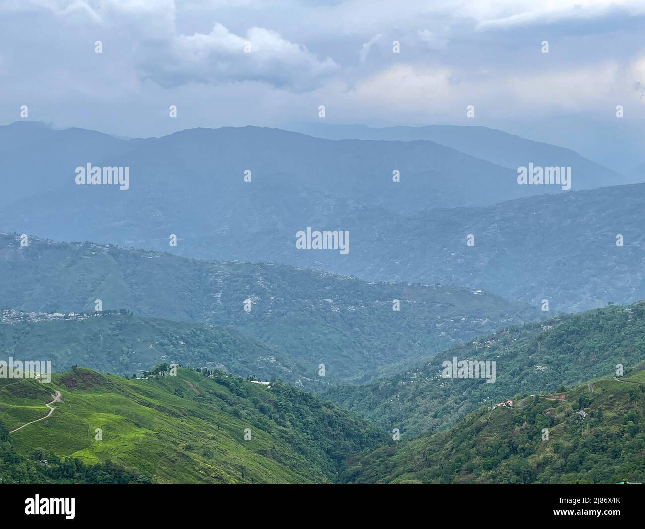 Darjeeling Himalaya Hill station in West Bengal India landscape Stock Photo