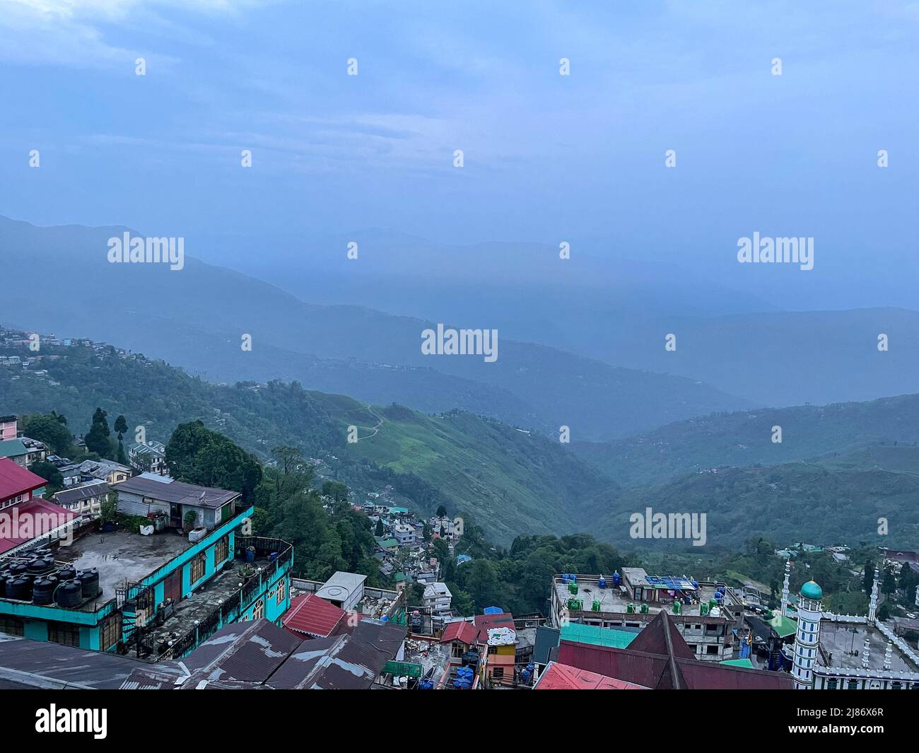 Darjeeling Himalaya Hill station in West Bengal India landscape Stock Photo